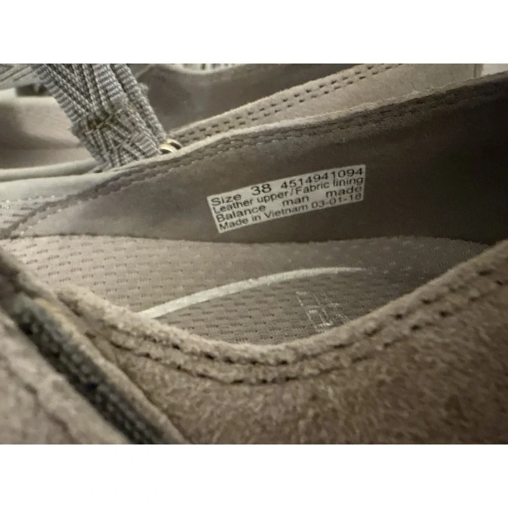 Dansko Sneakers Honor Walking Shoes Women 38 Stone Gray Suede Strappy Leather‎